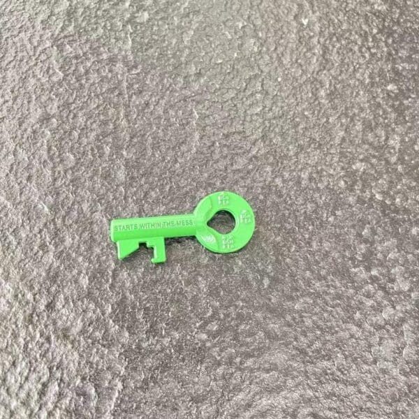 Green key with "Starts within the mess" text.