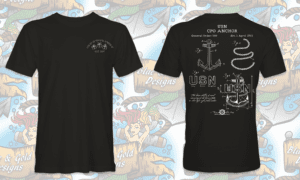 Black t-shirt with USN CPO anchor design.