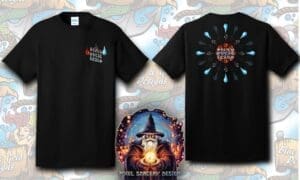 Black t-shirt with blood, sweat, tears design.