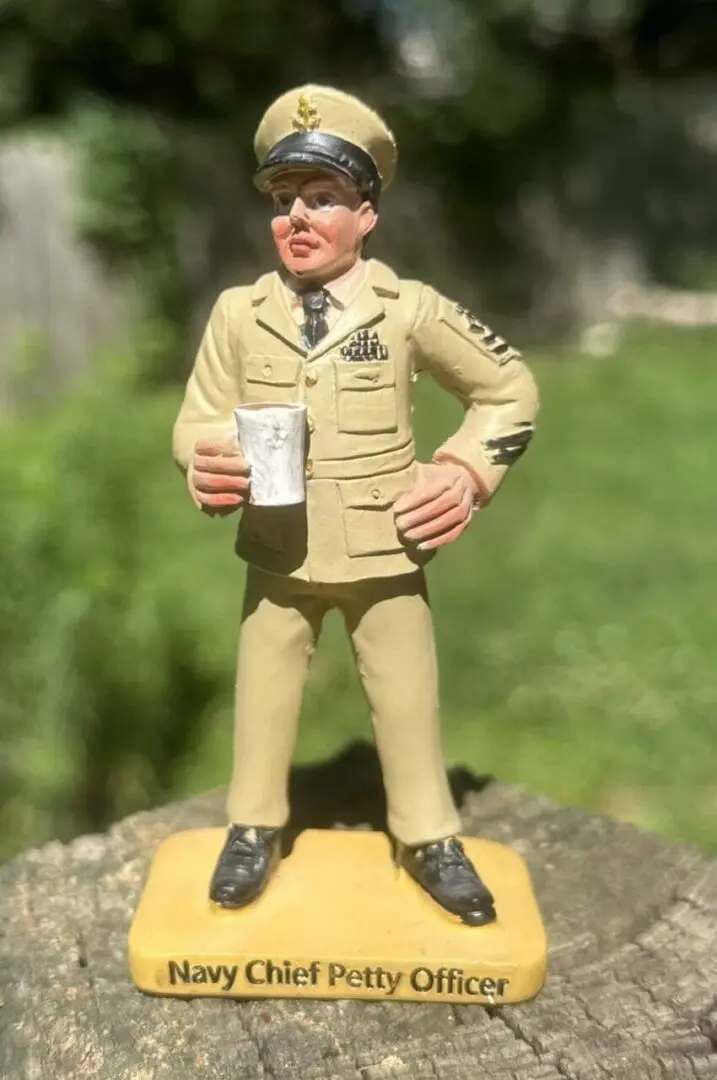 Navy Chief Petty Officer figurine.