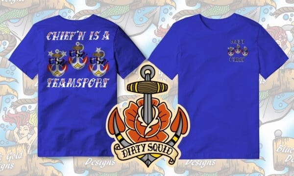 Navy chief t-shirt design with anchor.