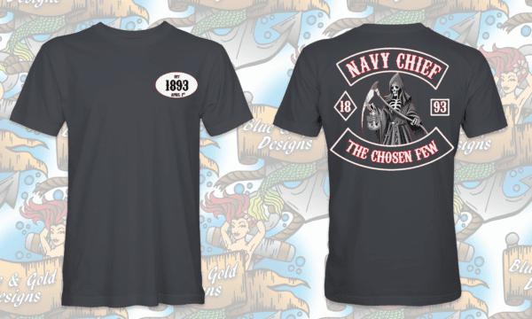 Navy Chief t-shirt with grim reaper design.